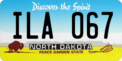 ND license plate ILA067
