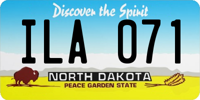 ND license plate ILA071