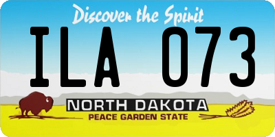 ND license plate ILA073