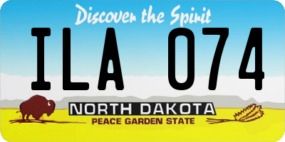 ND license plate ILA074
