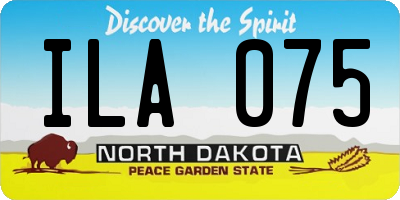 ND license plate ILA075