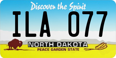 ND license plate ILA077