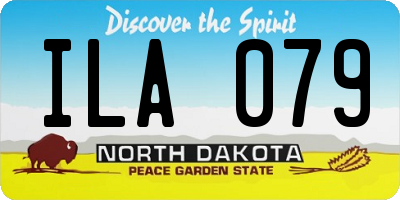 ND license plate ILA079