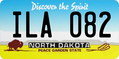 ND license plate ILA082