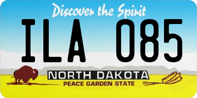 ND license plate ILA085