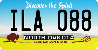 ND license plate ILA088