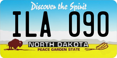 ND license plate ILA090