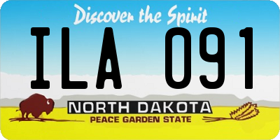 ND license plate ILA091