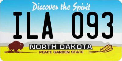 ND license plate ILA093