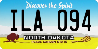 ND license plate ILA094