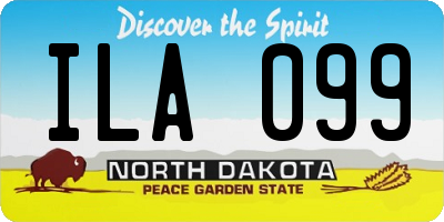 ND license plate ILA099