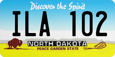ND license plate ILA102