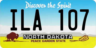 ND license plate ILA107