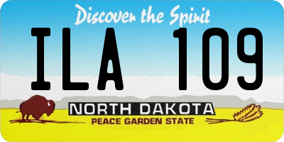 ND license plate ILA109