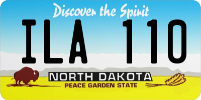 ND license plate ILA110