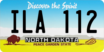ND license plate ILA112