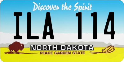 ND license plate ILA114