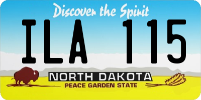 ND license plate ILA115