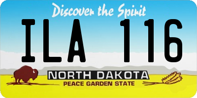 ND license plate ILA116