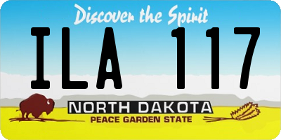ND license plate ILA117