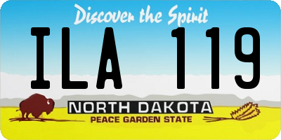 ND license plate ILA119