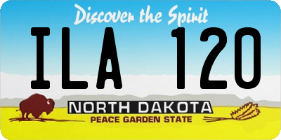 ND license plate ILA120