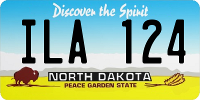 ND license plate ILA124
