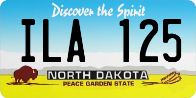 ND license plate ILA125
