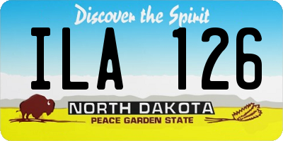 ND license plate ILA126