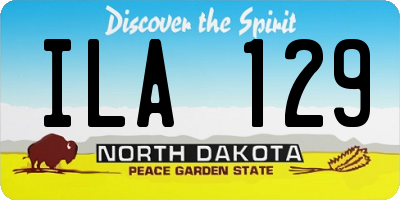 ND license plate ILA129