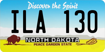 ND license plate ILA130