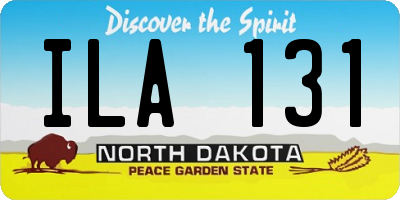 ND license plate ILA131