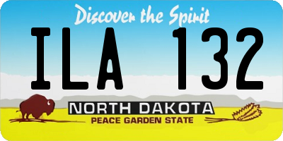 ND license plate ILA132