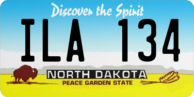 ND license plate ILA134