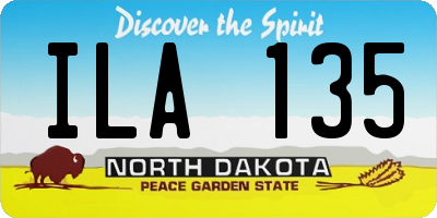 ND license plate ILA135