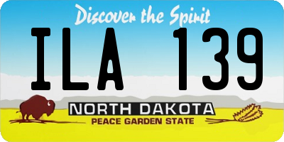ND license plate ILA139