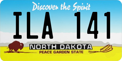 ND license plate ILA141