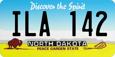 ND license plate ILA142