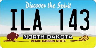 ND license plate ILA143