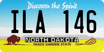 ND license plate ILA146