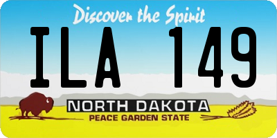 ND license plate ILA149