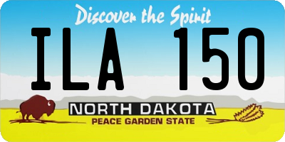 ND license plate ILA150