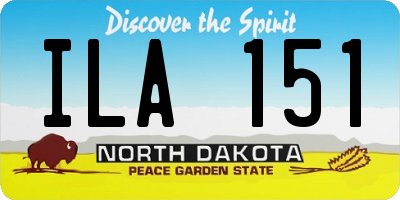 ND license plate ILA151