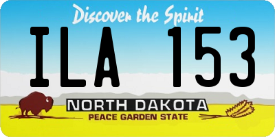 ND license plate ILA153