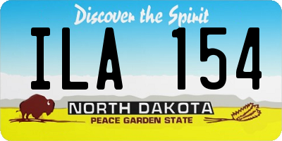 ND license plate ILA154