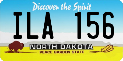 ND license plate ILA156