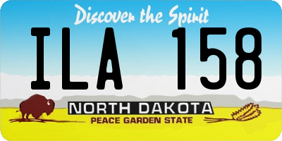 ND license plate ILA158