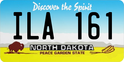 ND license plate ILA161