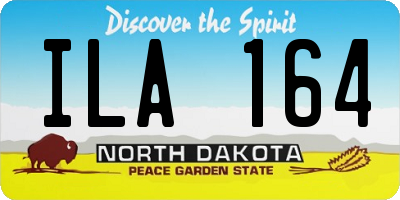 ND license plate ILA164