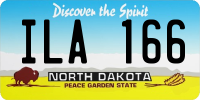 ND license plate ILA166